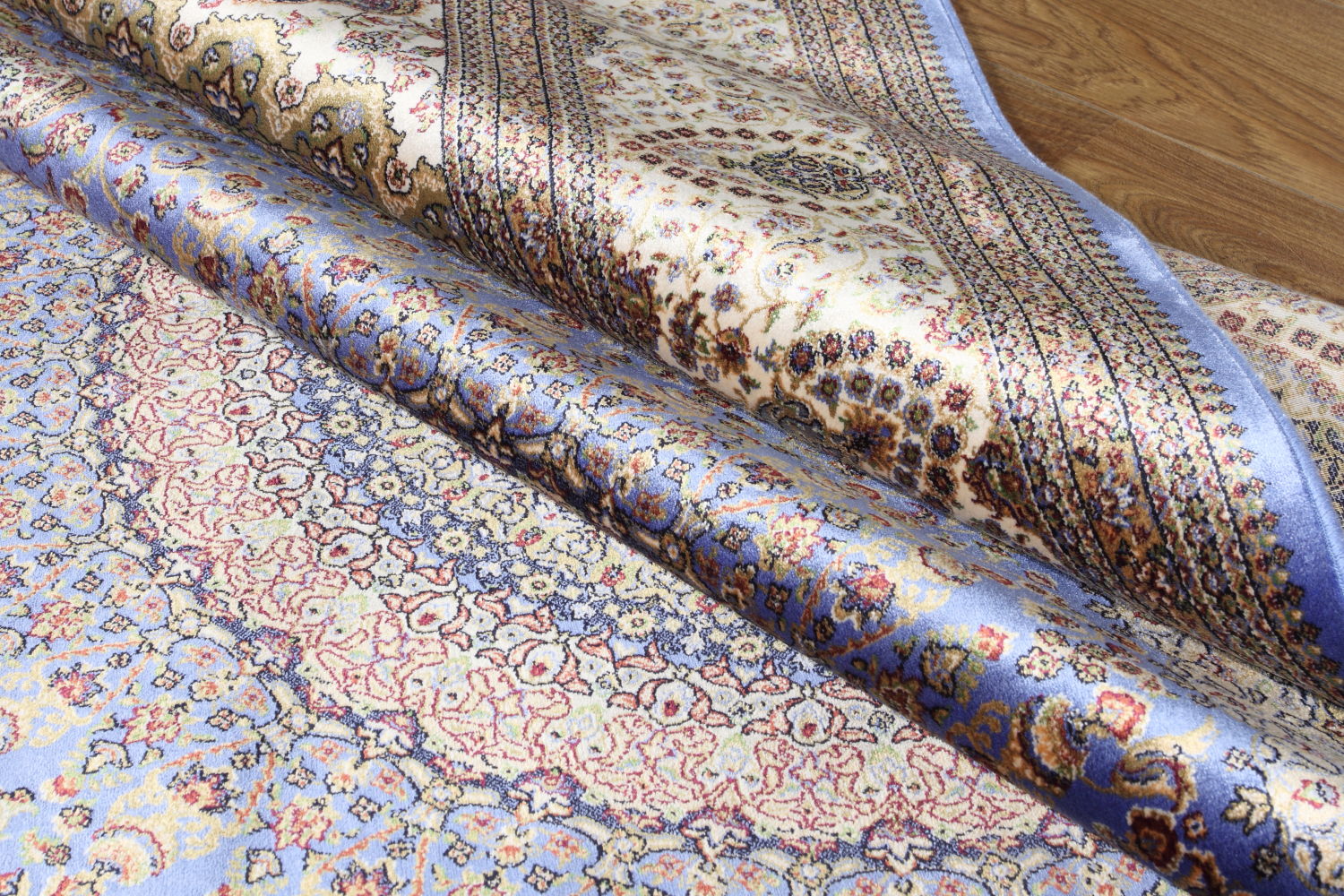 Kilimas Qum 2007D Blue-Cream Kilimas Qum 2007D Blue-Cream 4